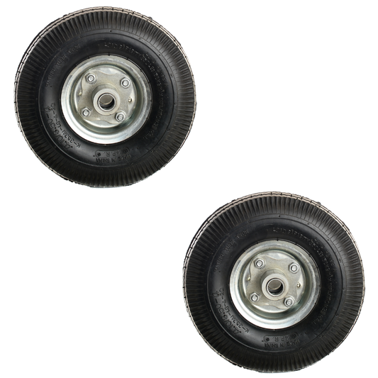 2 steekwagenwielen met 16 mm as gat