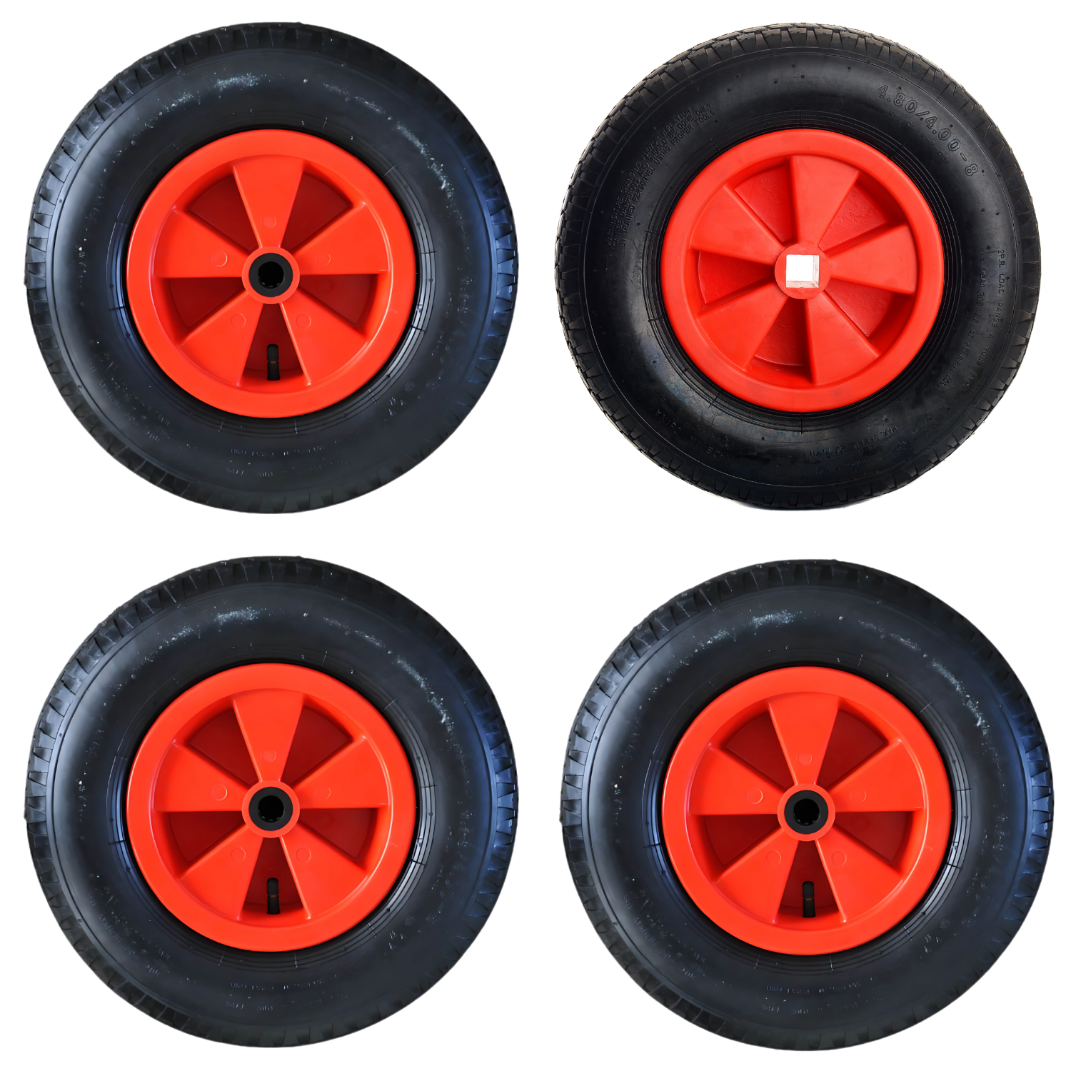 3 skelterwielen met ronde as en 1 aandrijfwiel25mm4.804.00-8
