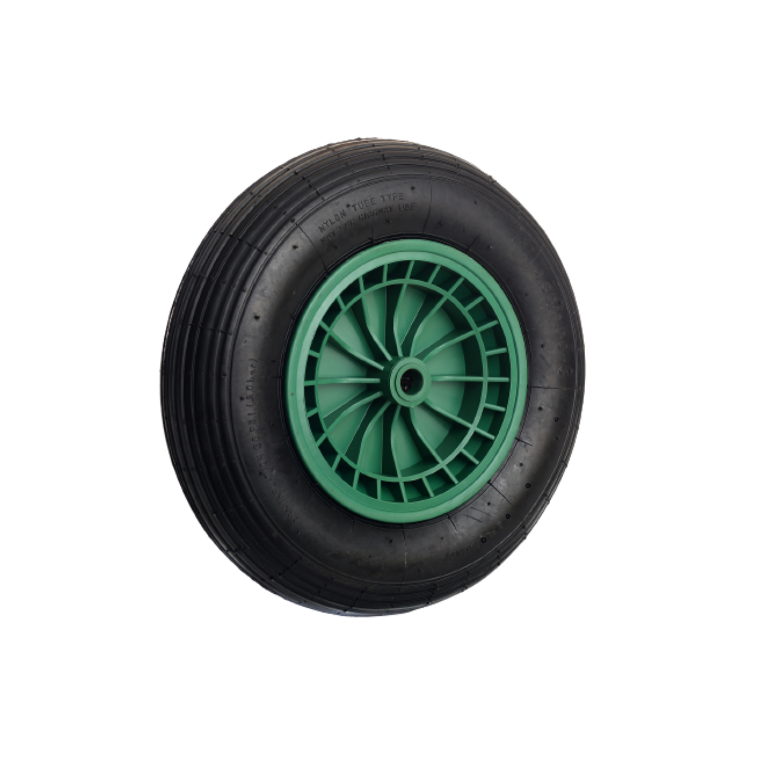 Kruiwagenband groene velg 4.00-8