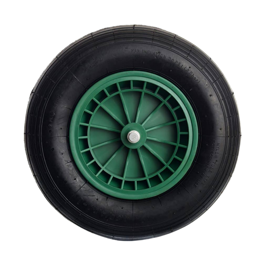 Kruiwagenwiel 4.80/4.00-8 groene velg tuin
