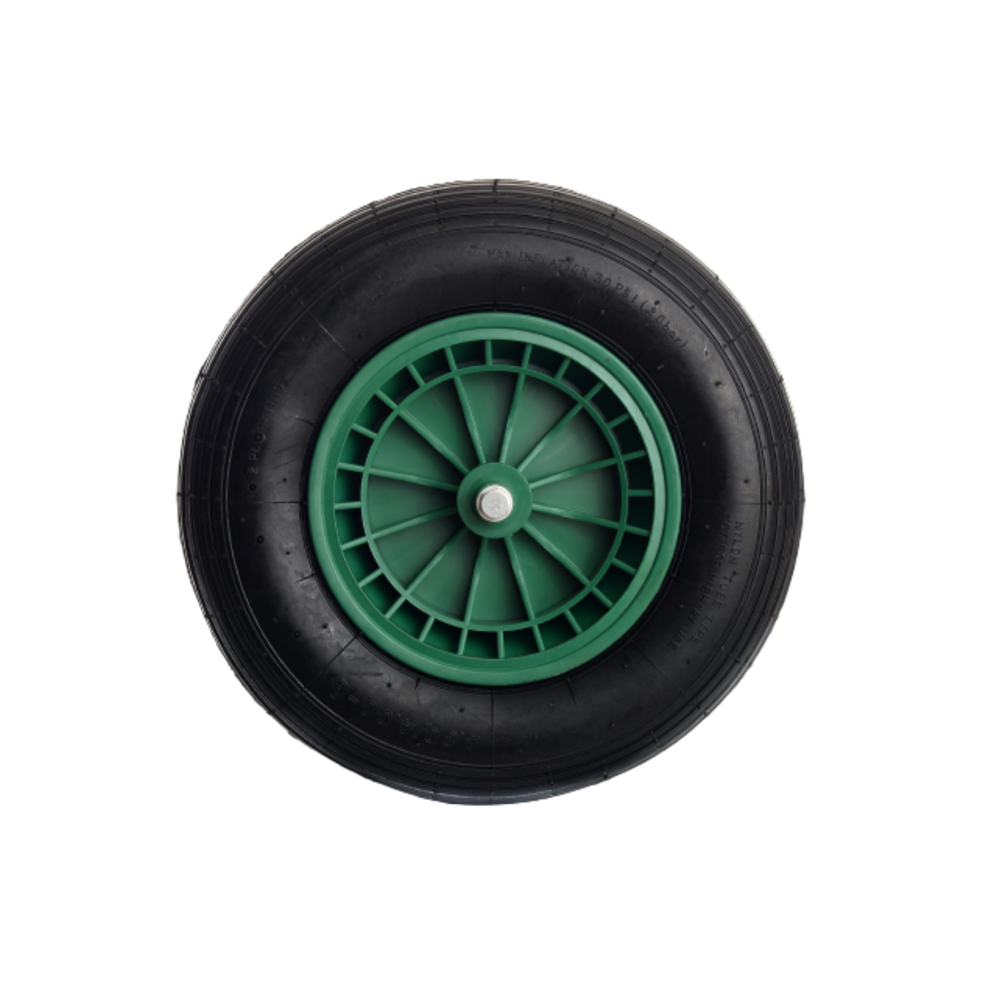 Kruiwagenwiel groene velg 4.80/4.00-8