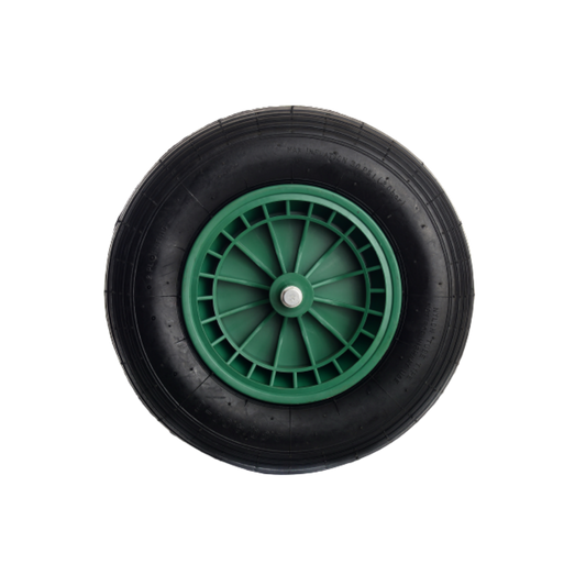 Kruiwagenwiel groene velg 4.80/4.00-8