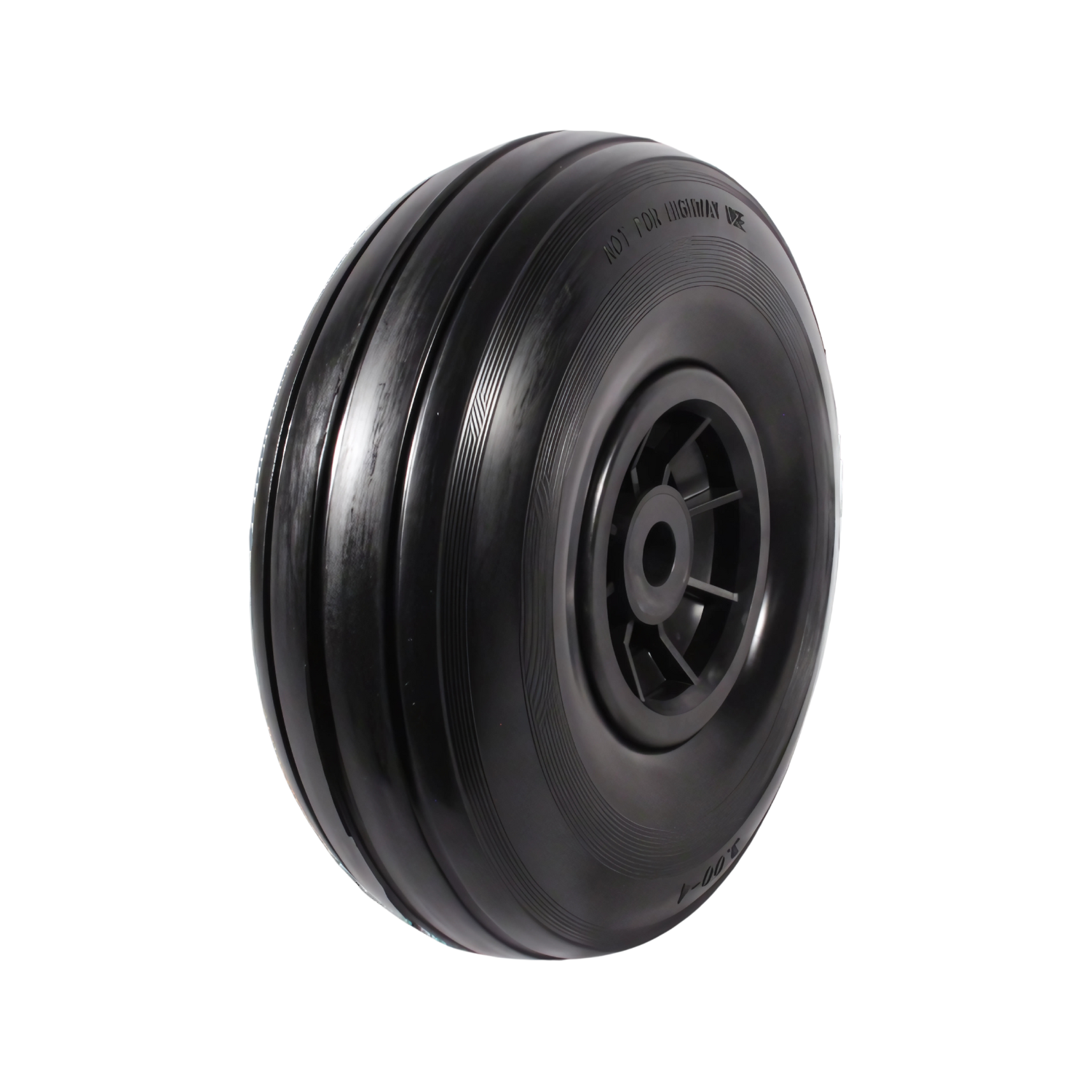 Massief anti-lek wiel 50 mm asgat lengte 3.00-4 