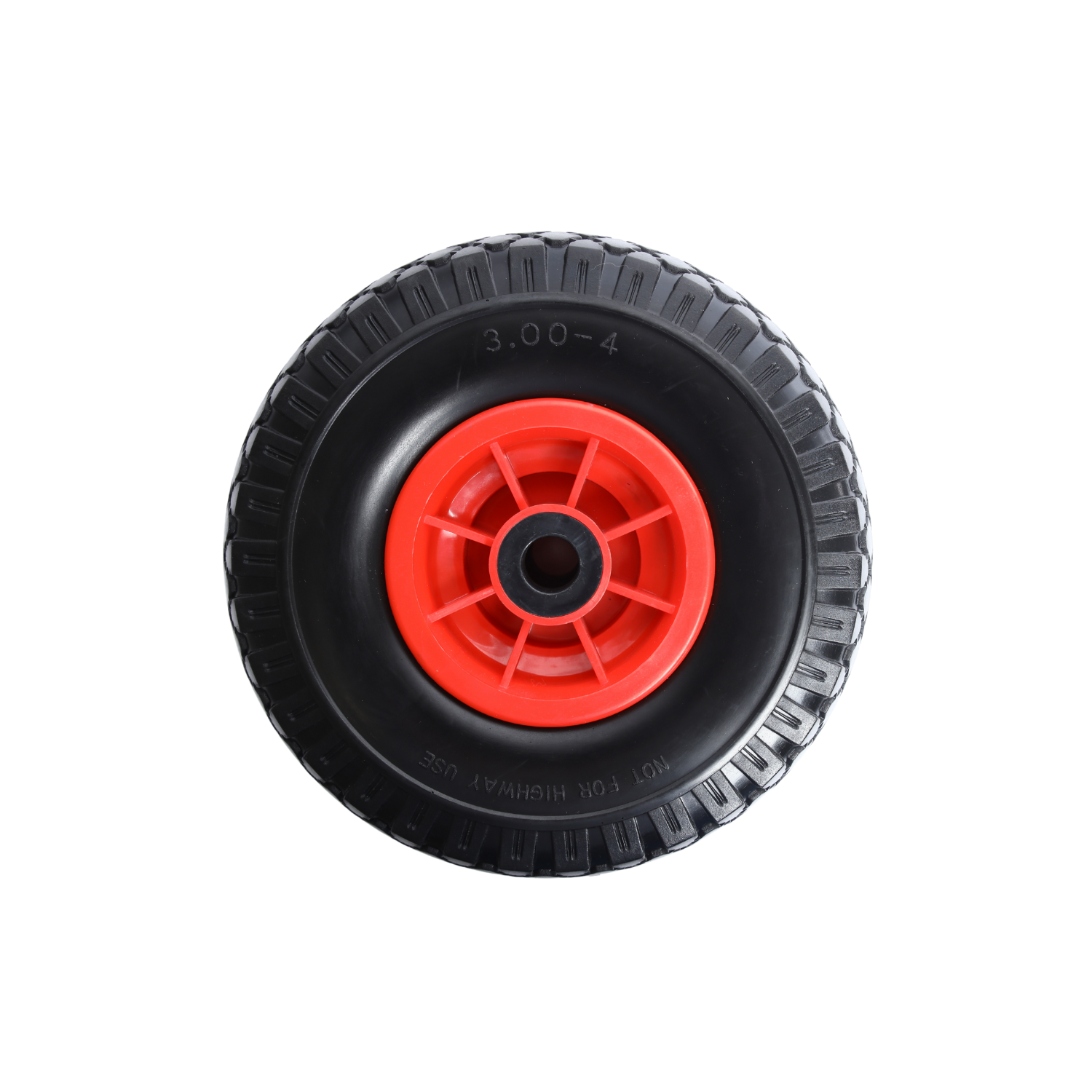Wiel massief 3.00-4 rood 25mm