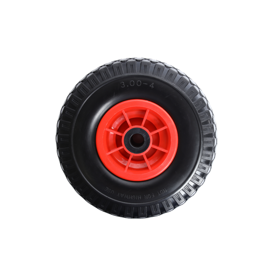 Wiel massief 3.00-4 rood 25mm